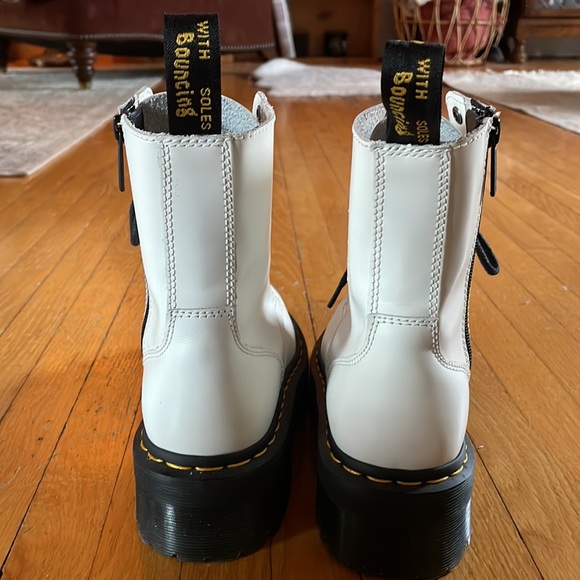 Dr marten, white Jadon platform boots. Lace up. Size 8. - Picture 2 of 5